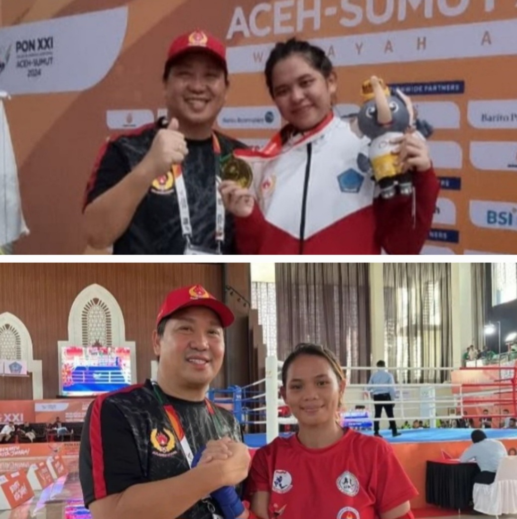 Didukung Langsung Ketua KONI  Sulut, Steven Kandouw, Atlet Gloria Muntu dan Angel Runtukahu Sumbang Emas di PON XXI