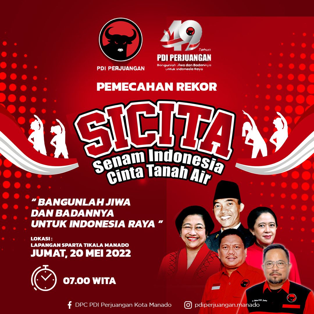 Libatkan 500 Orang, SICITA Besutan PDIP Manado Menghentak