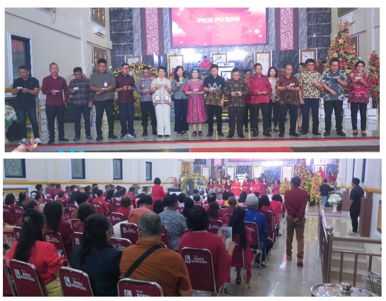 Safari Natal Pemkot Manado Beribadah dan Sapa Jemaat di GPdI Berea Ranotana