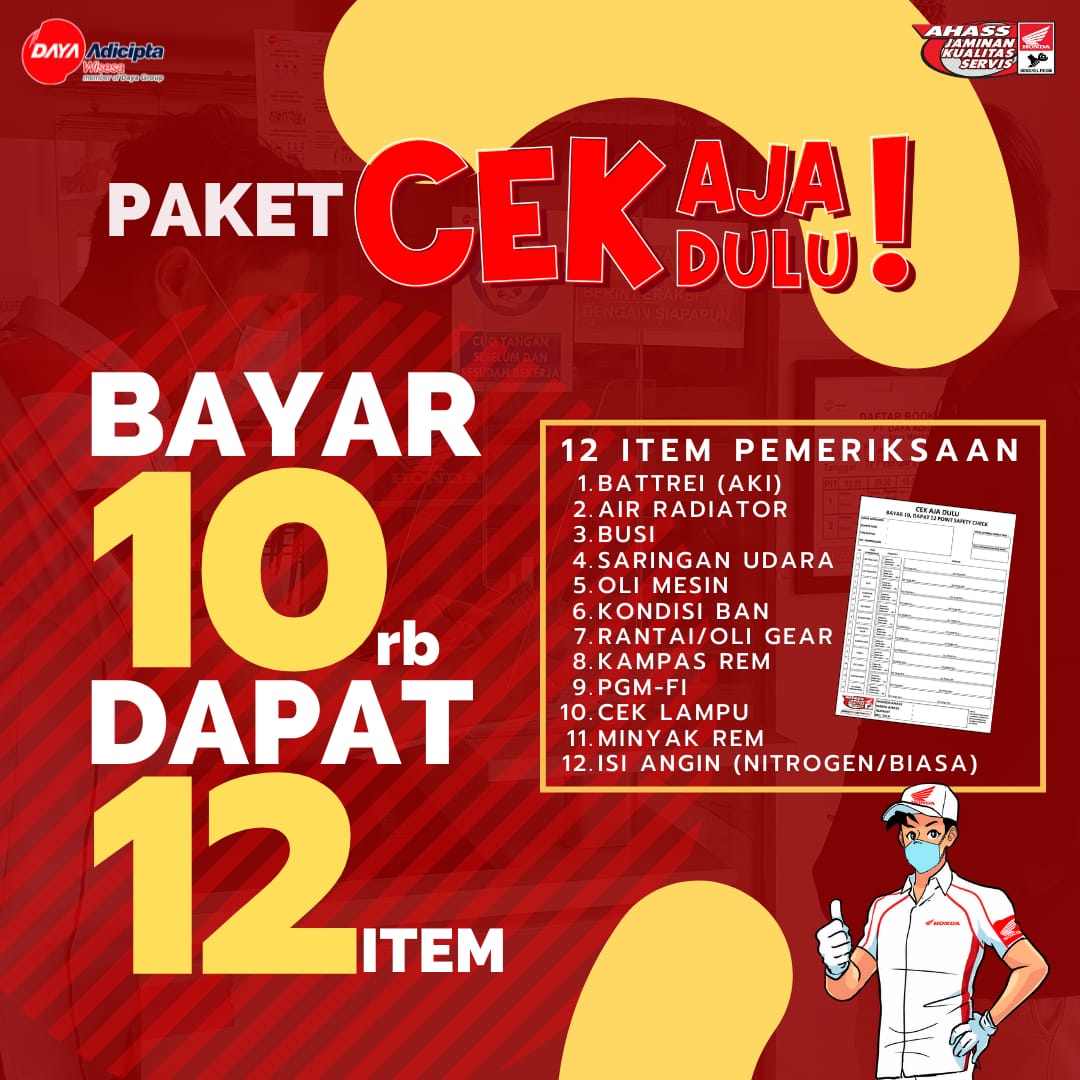 Bayar 10 Dapat 12, Promo AHASS Bersahabat