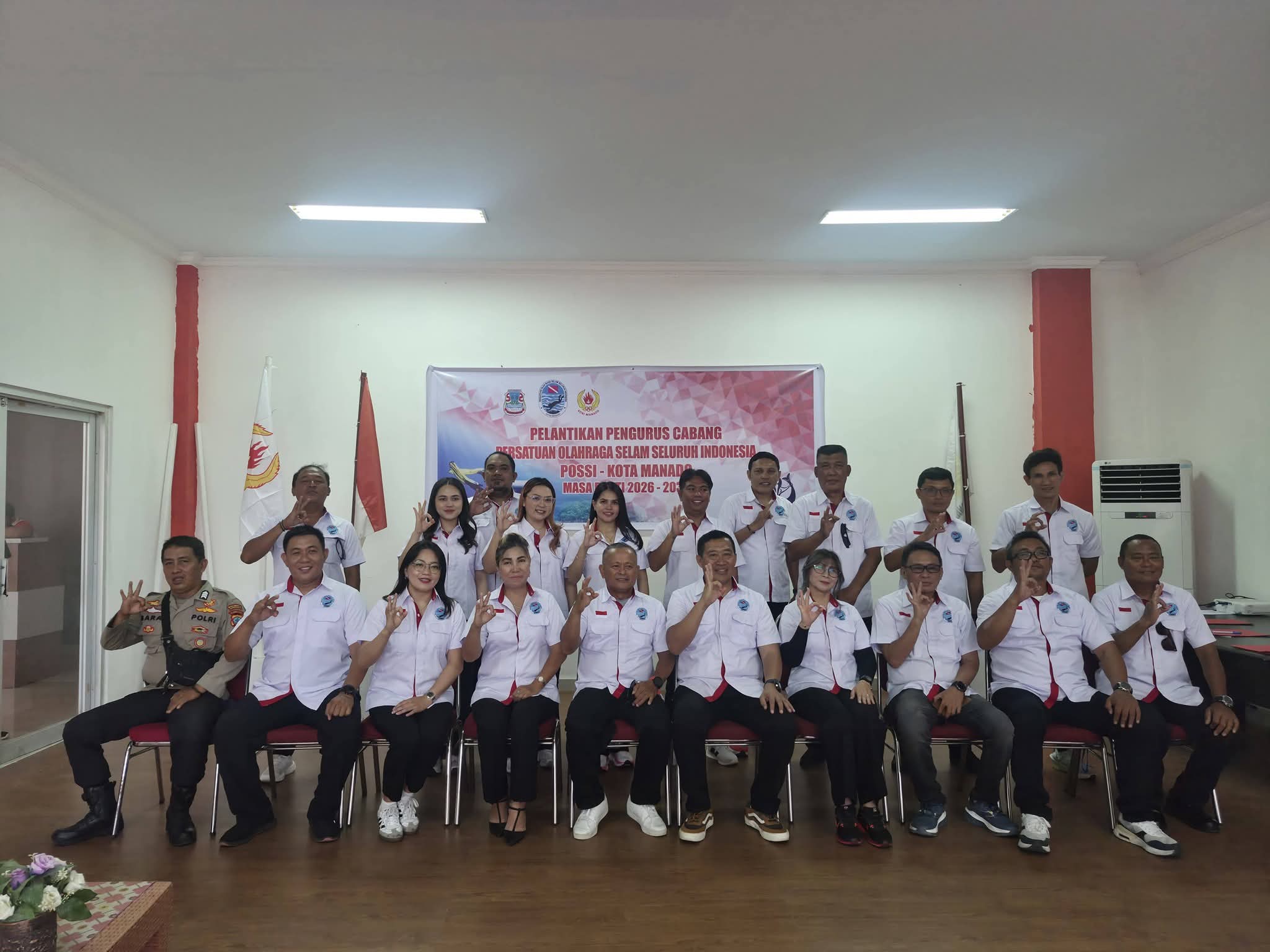 Richard Sualang Hadiri Pelantikan Pengurus POSSI Manado, Ini Susunan Lengkapnya