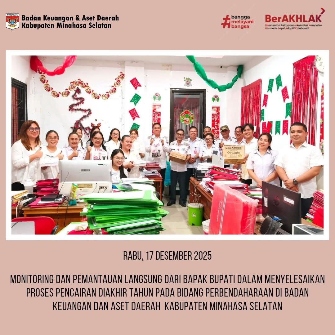 Tekankan Ketepatan dan Profesionalisme, Bupati Wongkar Pantau Pencairan Dana Akhir Tahun