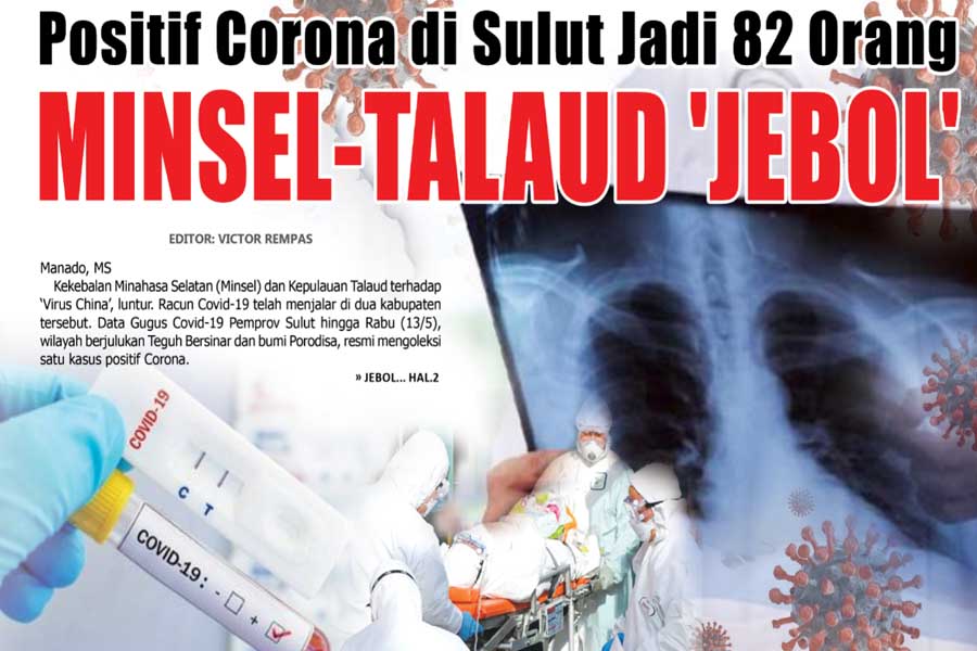 Positif Corona di Sulut Jadi 82 Orang, MINSEL-TALAUD ‘JEBOL’