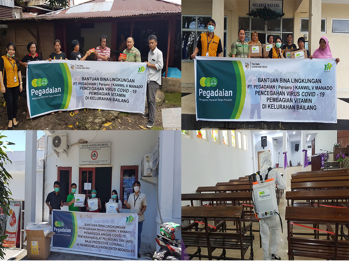 Luncurkan CSR, PT Pegadaian Kanwil V Manado Bantu Tenaga Medis