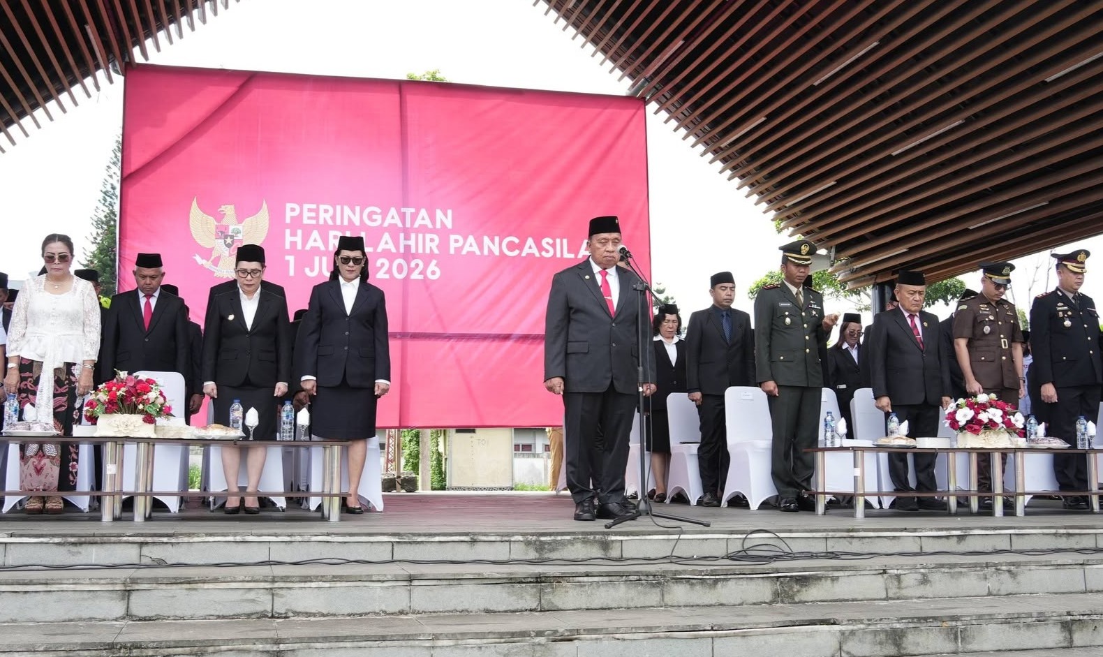 Bupati Robby Dondokambey Irup Hari Lahir Pancasila di Minahasa