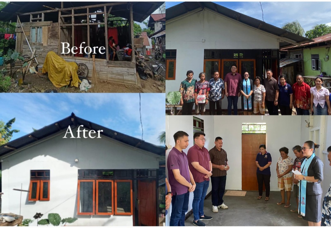 Berdiakonia, Rio Dondokambey Bedah Rumah Salah Satu Warga Tambuasin Likupang