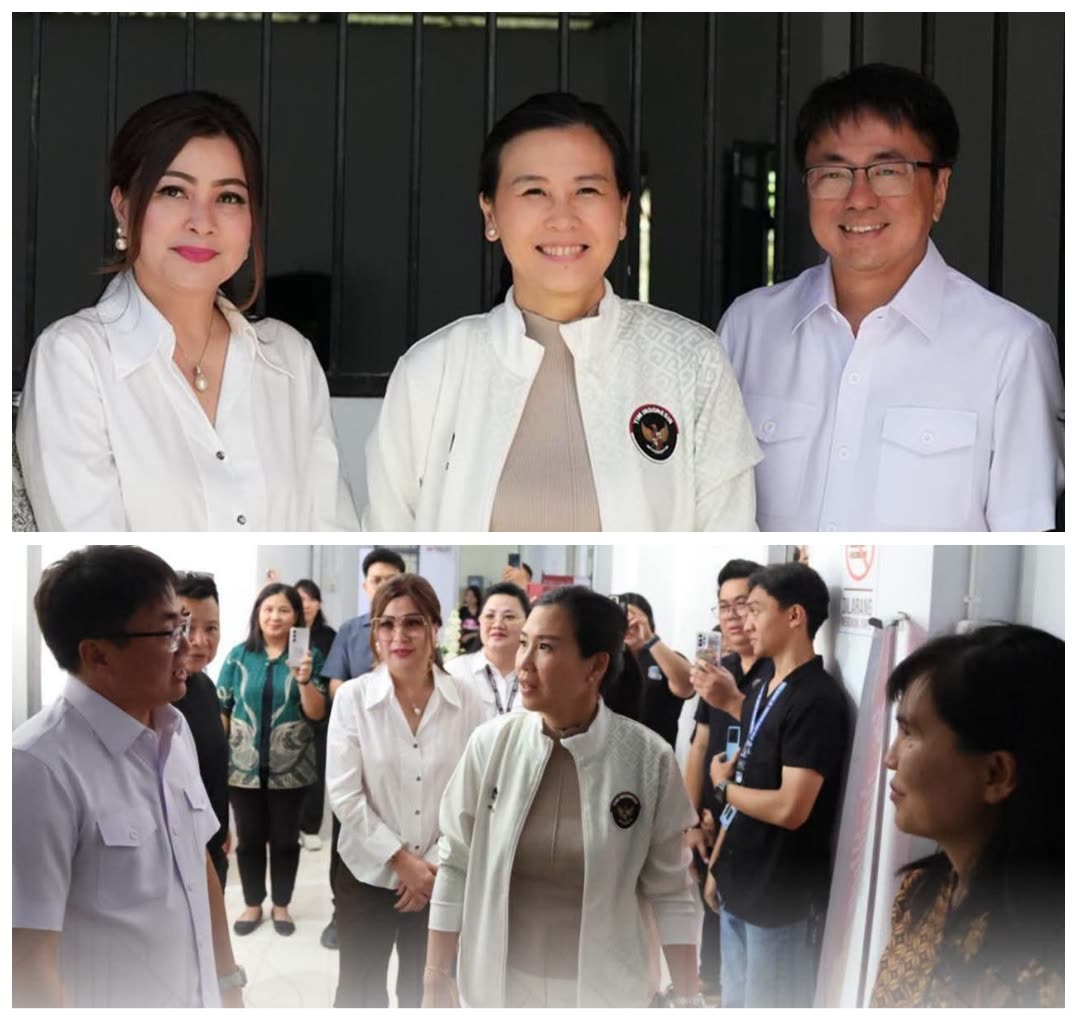 Wamen Veronica Tan Ketemu Walikota Andrei Angouw dan Ketua PKK Irene Pinontoan di Manado 