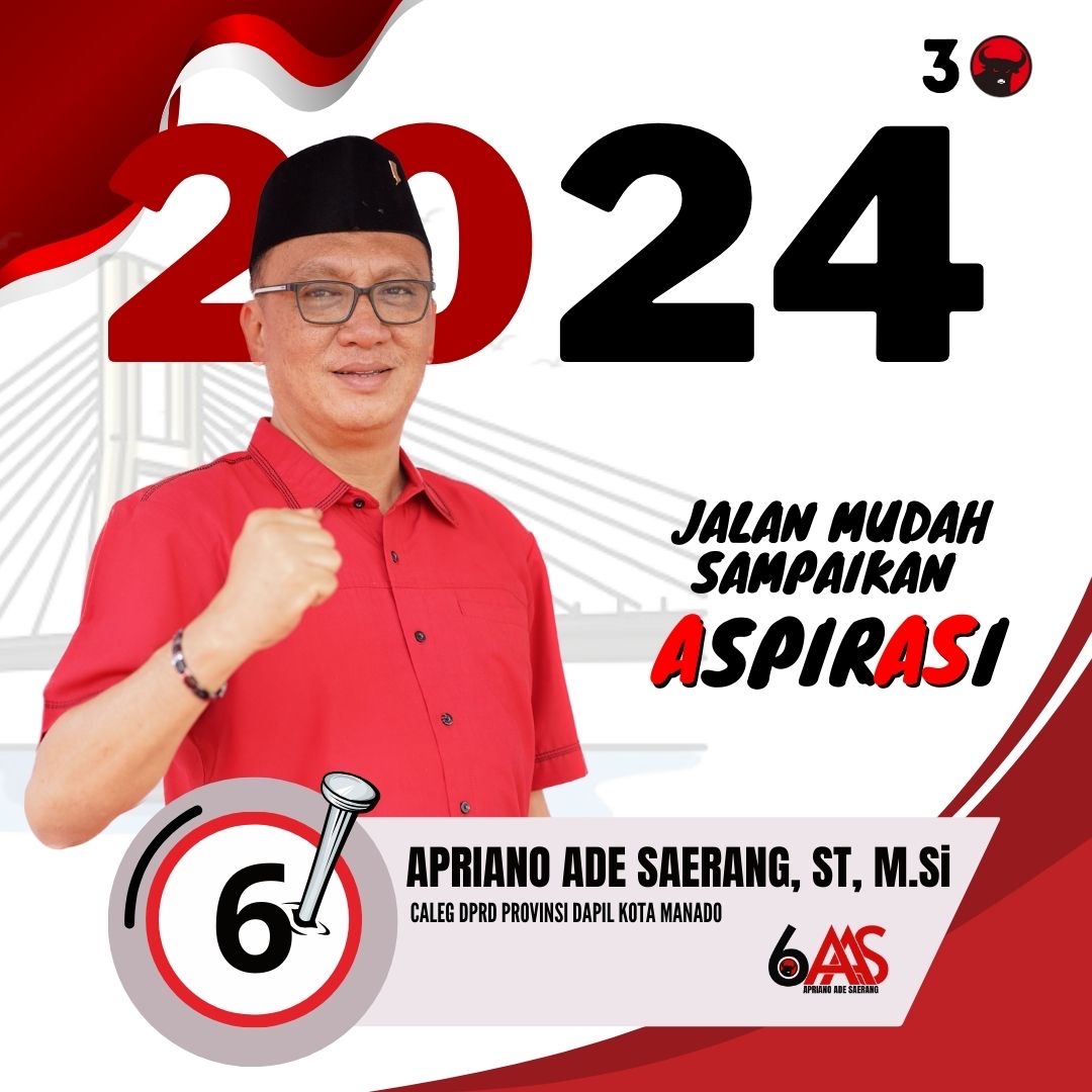 DCT Nomor 6, Caleg Provinsi Apriano Ade Saerang Siap Bertarung Bersama PDIP 