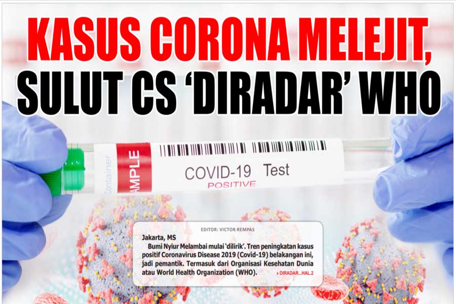 KASUS CORONA MELEJIT, SULUT CS ‘DIRADAR’ WHO