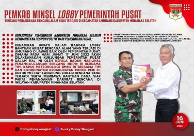 Hasil Lobi Bupati FDW, Besok Kepala BNPB Pusat dan Tim Tinjau Langsung Dampak Bencana di Minsel
