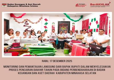 Tekankan Ketepatan dan Profesionalisme, Bupati Wongkar Pantau Pencairan Dana Akhir Tahun