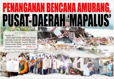 PENANGANAN BENCANA AMURANG,  PUSAT-DAERAH ‘MAPALUS’