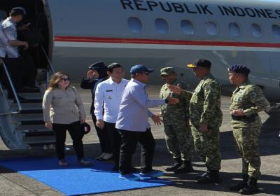 Didampingi Brigjen Rhino Tuwo, Mensekneg Prasetyo Hadi Tinjau Langsung Progres SMA Taruna Nusantara Langowan