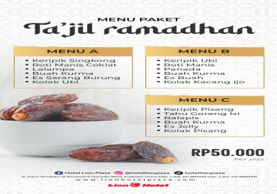 Murah Banget, Yuukk! Nikmati Ta’jil Ramadhan di Hotel Lion Plaza Manado
